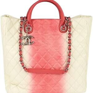 Chanel Deauville Pink and Cream Ombré Tote